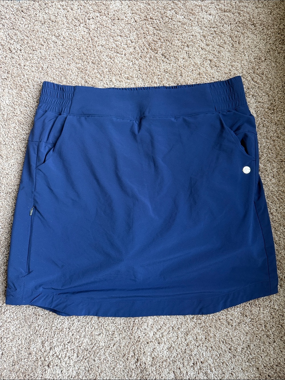 Coolibar Navy Blue Active Mini Skort Size L